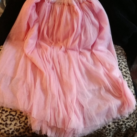 BARBIE CORE! BABY PINK TULLE & SATIN LAYERED MINI-MIDI SKIRT sz MEDIUM - Picture 1 of 3